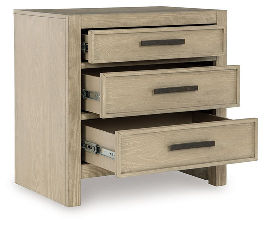 Calmoro - Three Drawer Night Stand - Gray
