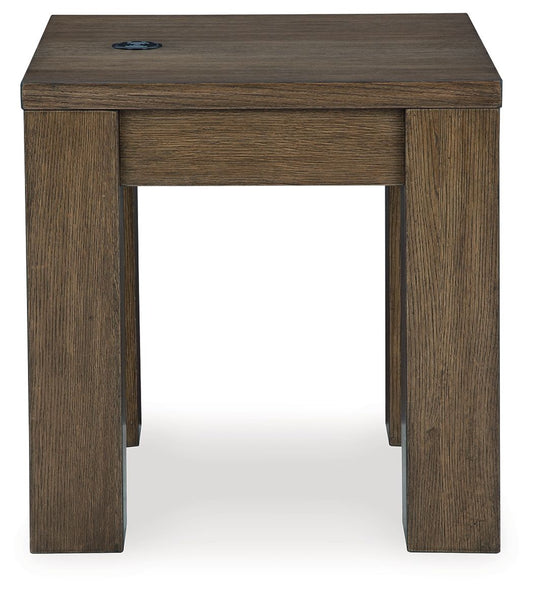 Rosswain - Square End Table - Warm Brown