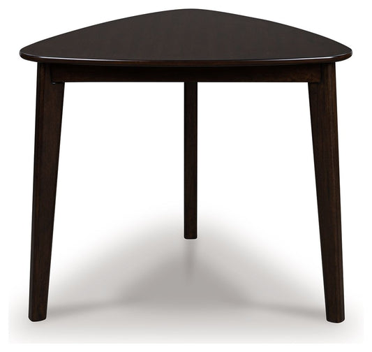 Shorbyn - Triangle Dining Room Table - Merlot
