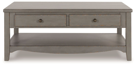 Charina - Rectangular Cocktail Table - Antique Gray