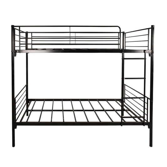 Space Saving Bunk Bed With Metal Frame And Ladder