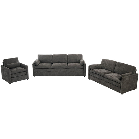 Cozy Upholstered Sofa Set For Living Room
