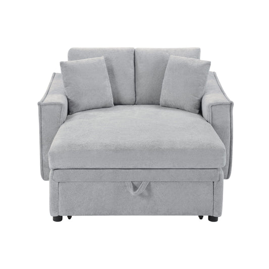 Modern Chaise Sofa With Hidden Storage For Living Room