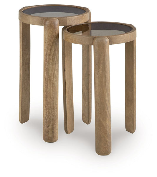 Jossor - Accent Table Set (Set of 2) - Light Brown