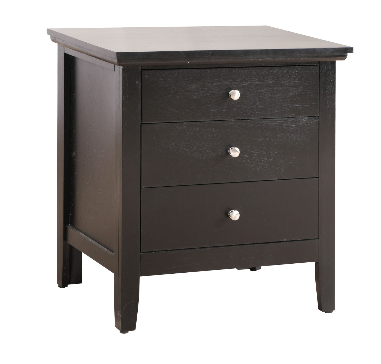 3 Drawer Nightstand - Black