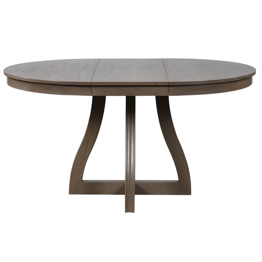 Round Extendable Dining Tabl, Middle Leaf, Curved Legs