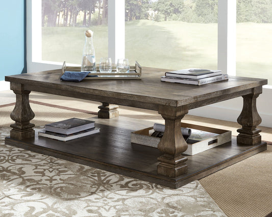 Johnelle - Rectangular Cocktail Table - Gray