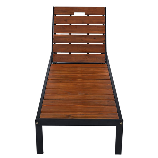 Outdoor Chaise With Adjustable Backrest