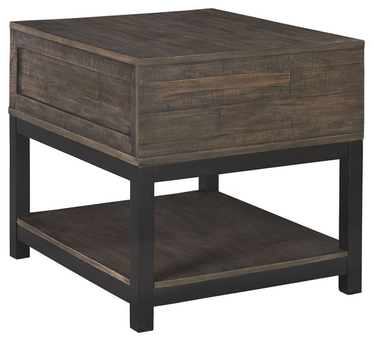 Johurst - Rectangular End Table - Grayish Brown