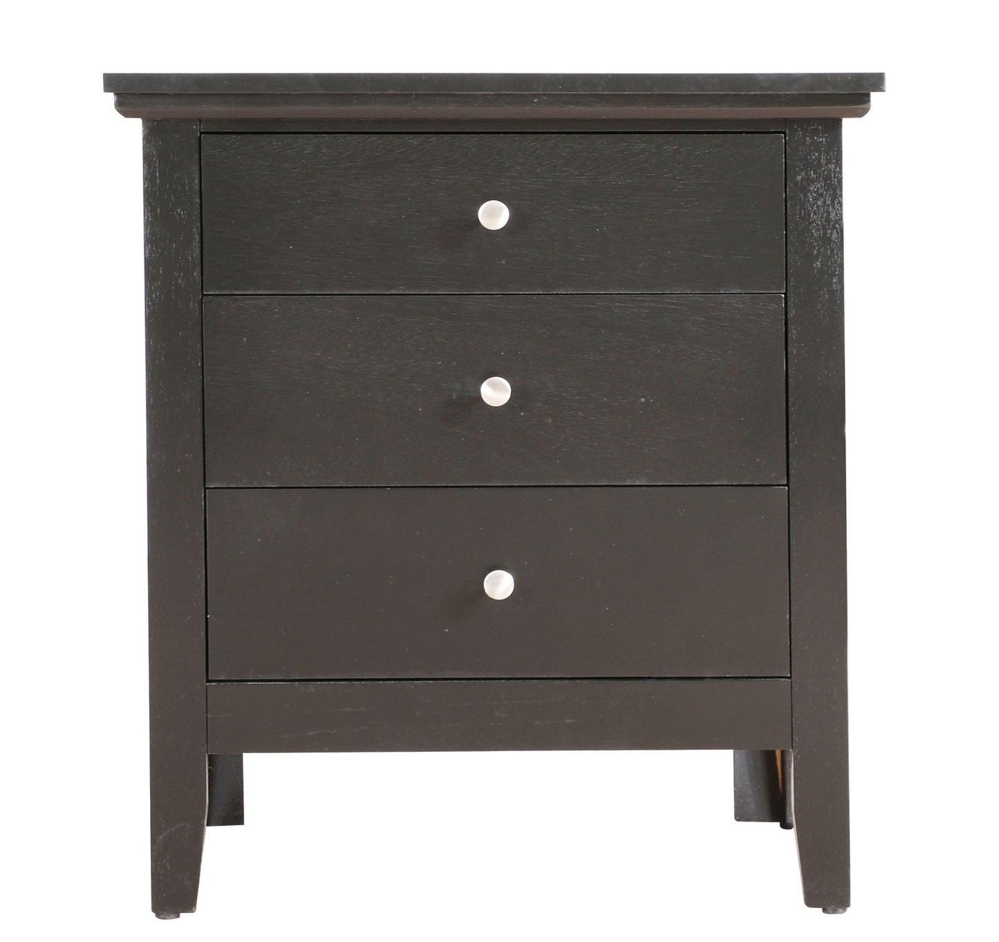 3 Drawer Nightstand - Black