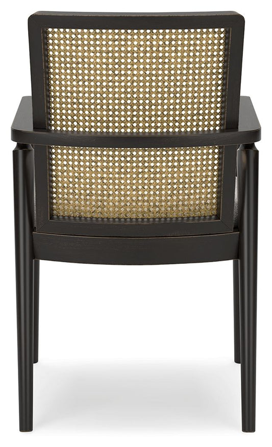 Galliden - Dining Upholstered Arm Chair (Set of 2) - Black