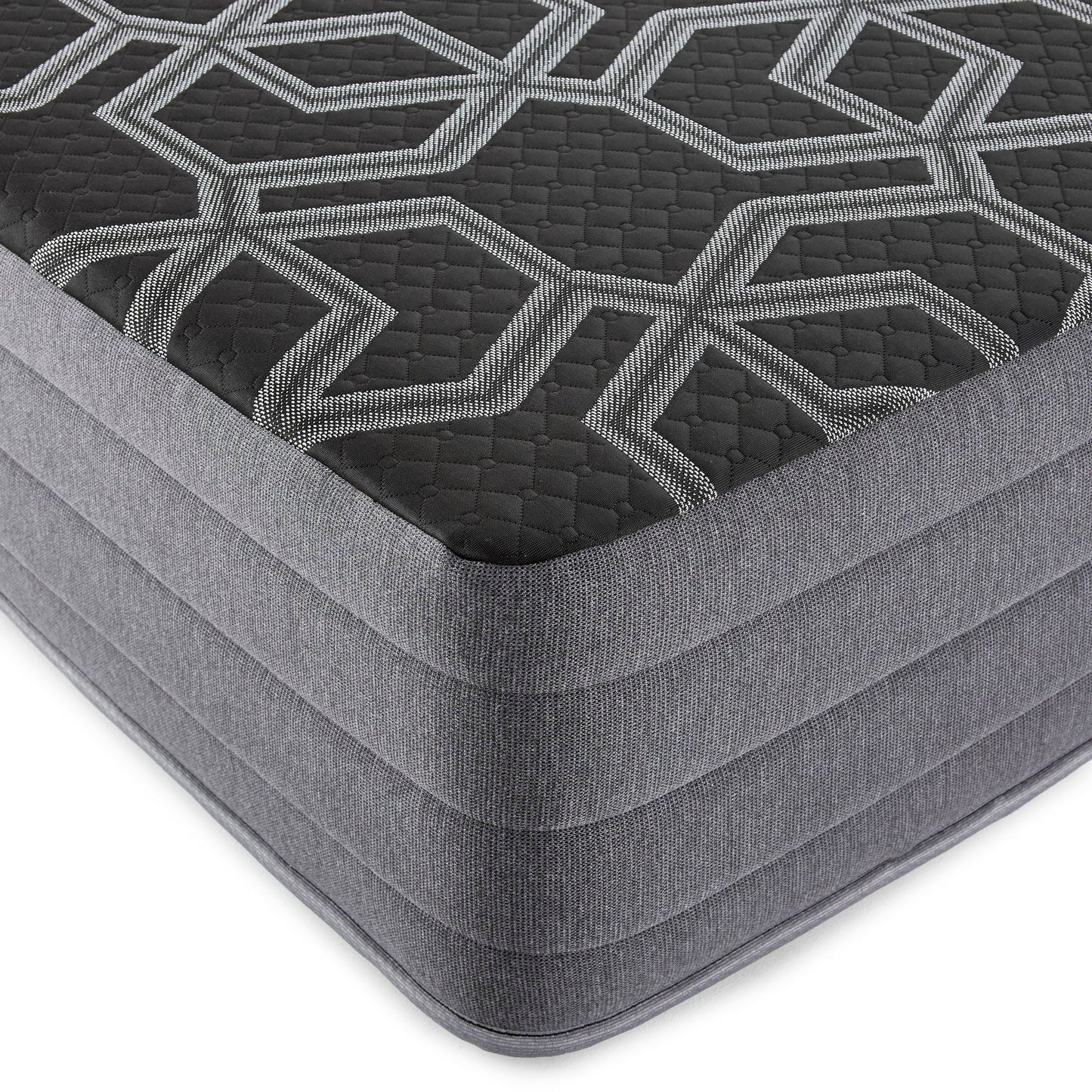 12" Queen Smooth Top Hybrid Medium Plush Mattress - Black