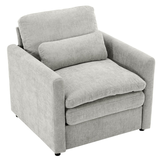 Cozy Upholstered Cushion Armchair For Living Room