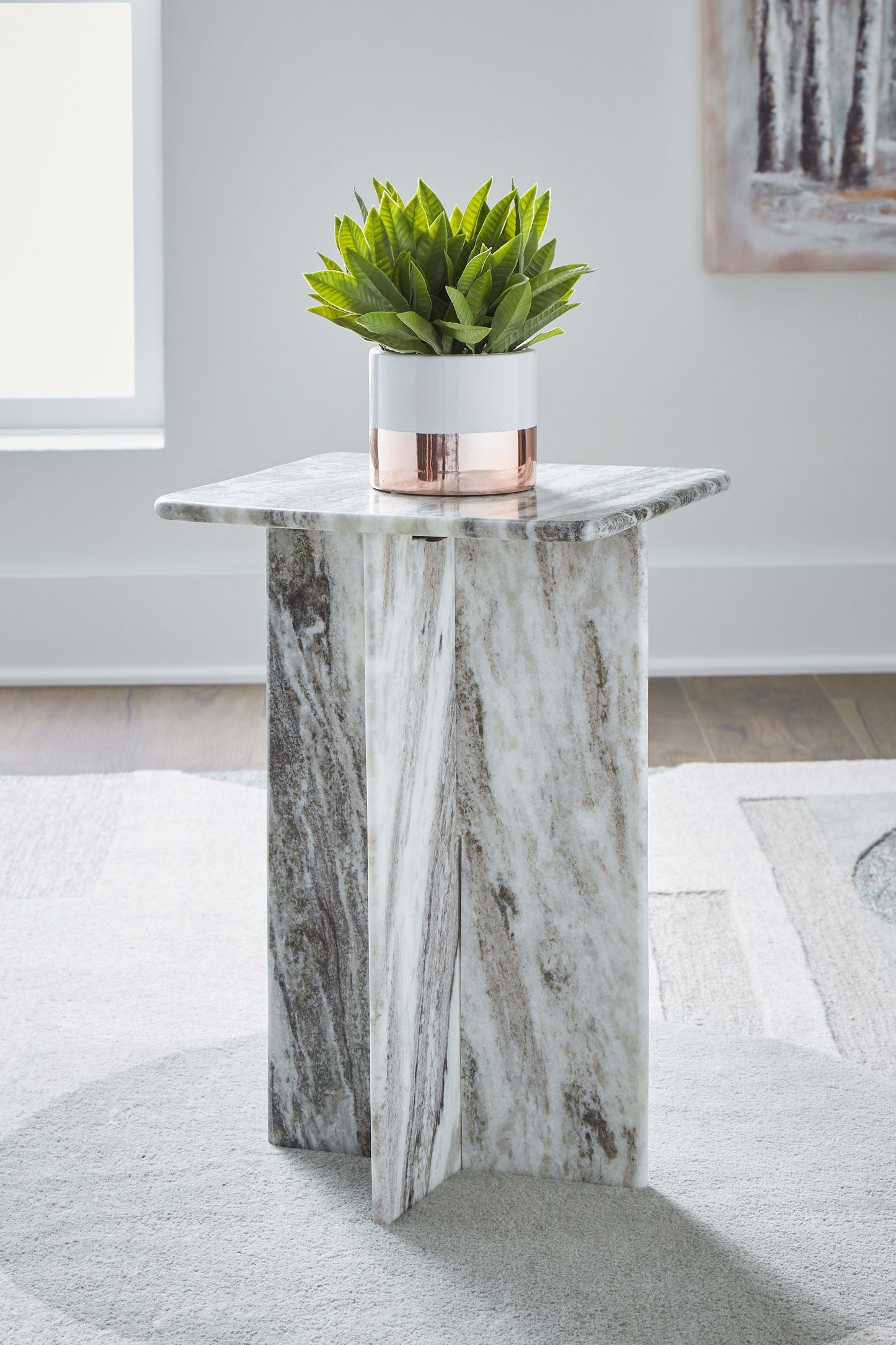 Keithwell - Square Accent Table - Gray