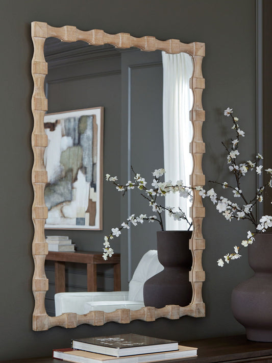 Acelmore - Accent Mirror - Light Brown