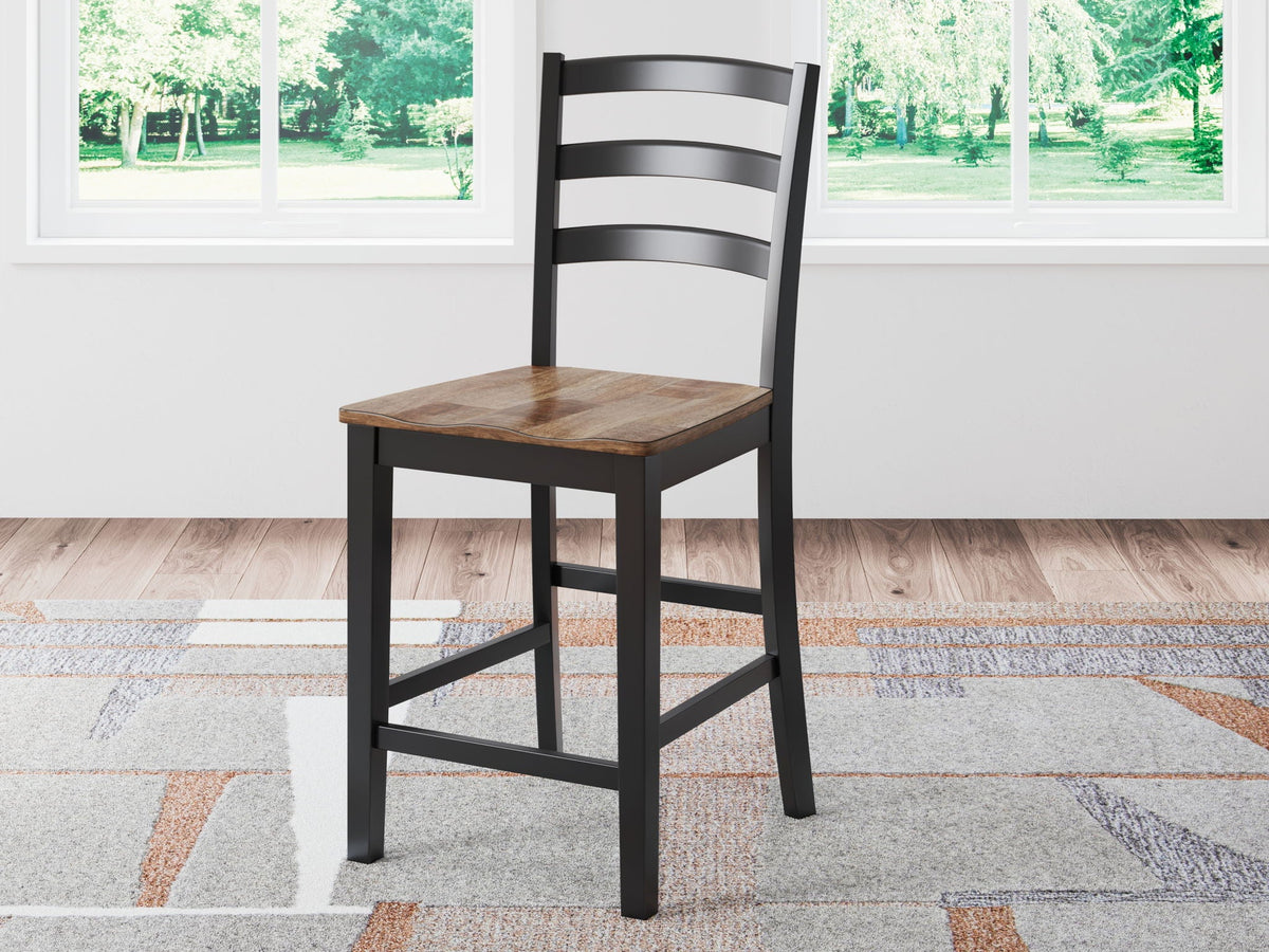 Wildenauer - Barstool (Set of 2) - Brown / Black
