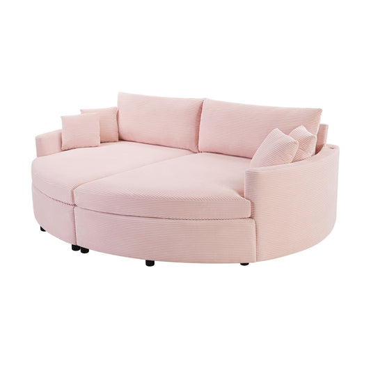 Oversized Double Chaise Lounge Sofa With USB Ports