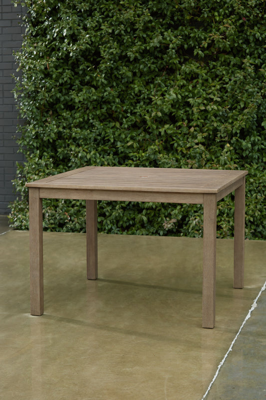 Aria Plains - Square Dining Table W/Umb Opt - Brown
