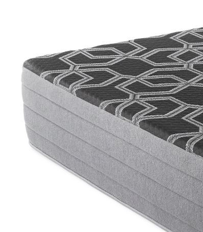 12" Queen Smooth Top Hybrid Medium Plush Mattress - Black