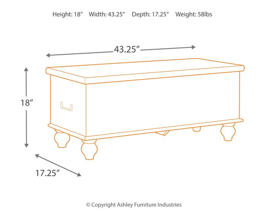 Fossil Ridge - Storage Bench - Beige