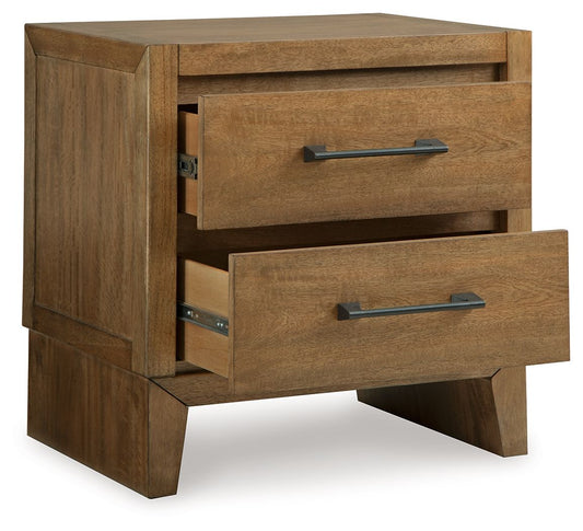 Sherbana - Two Drawer Night Stand - Light Brown