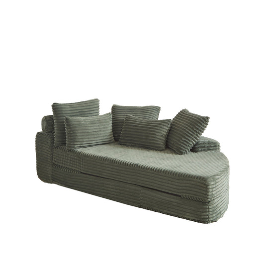 Semi Circular 2 In 1 Sofa Bed With Neck Pillow