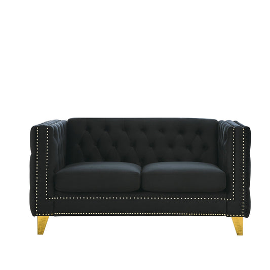 Modern Sofa With Button Tufting, Upholstered Couch For Living Room