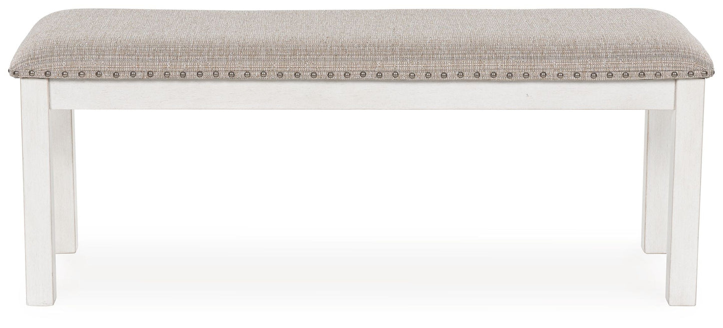 Robbinsdale - Large Upholstered Dining Room Bench - Antique White