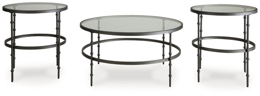 Kellyco - Occasional Table Set (Set of 3) - Gunmetal