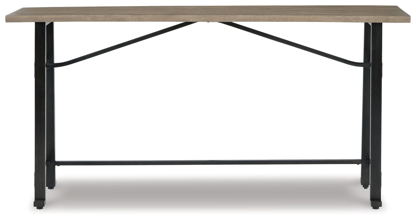Lesterton - Long Counter Table - Light Brown / Black