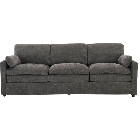 Cozy Upholstered 3 Seater Sofa With Double Cushion