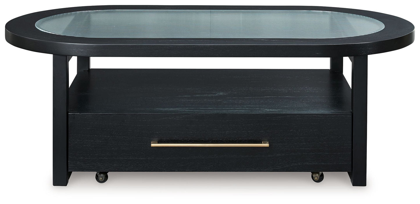 Winbardi - Oval Cocktail Table - Black