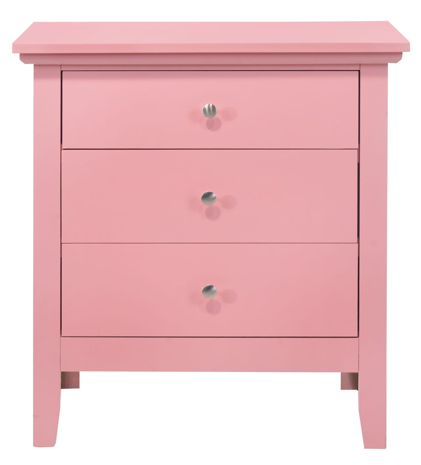 3 Drawer Nightstand - Pink