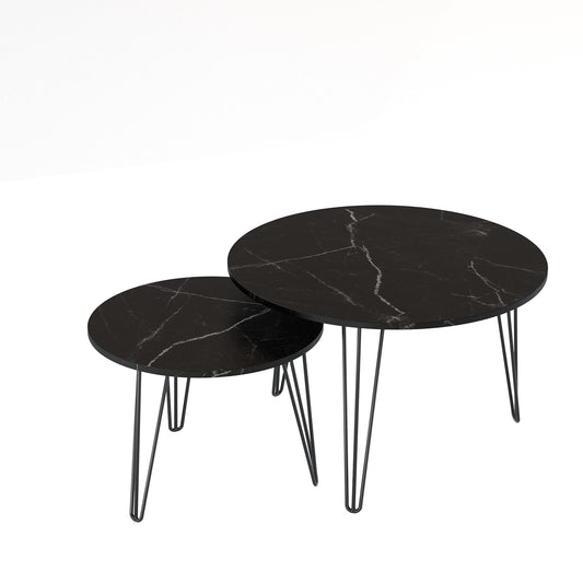 Round Nesting Coffee Table For Living Room (Set of 2)