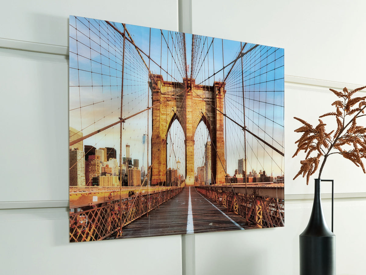 Shayward - Wall Art - Blue / Amber