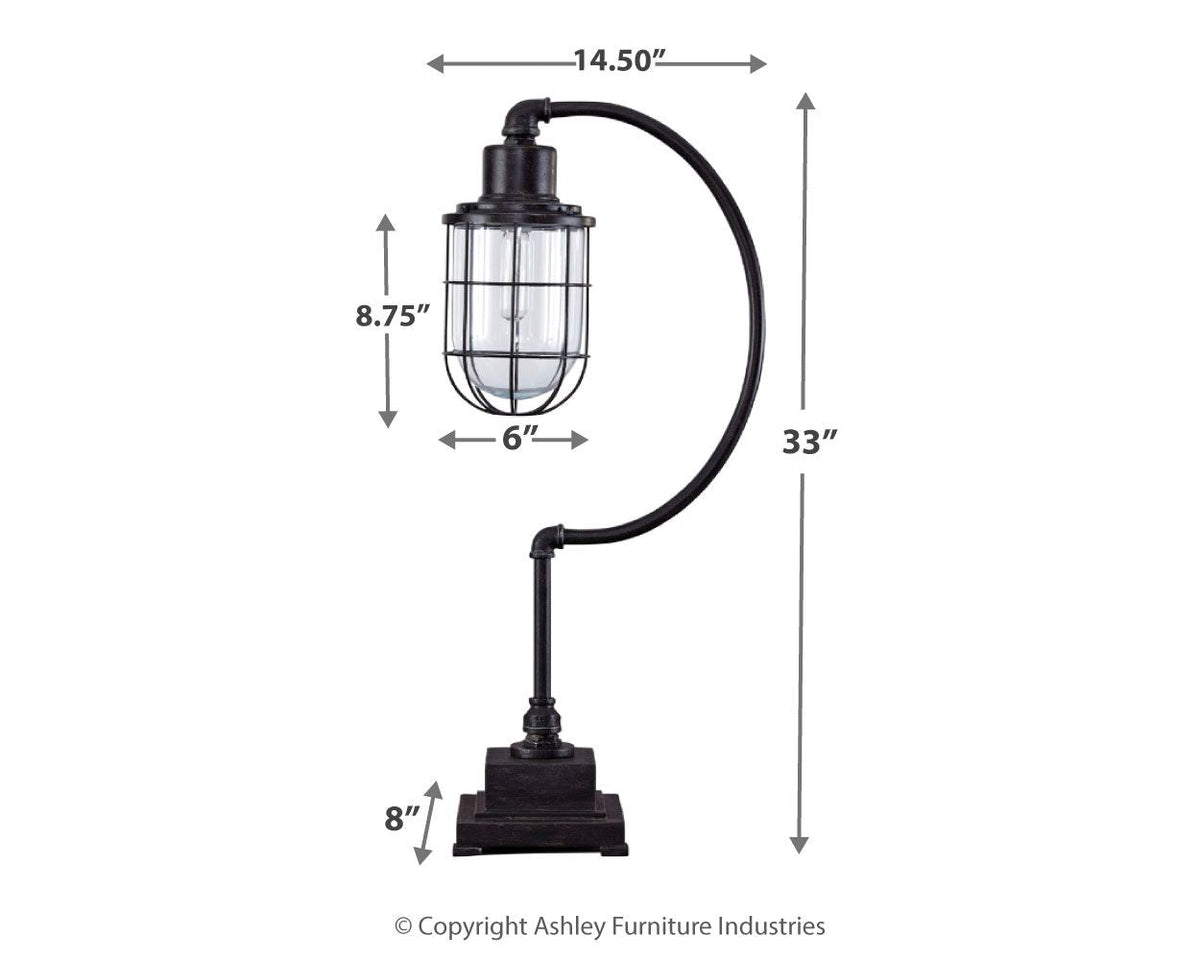Jae - Metal Desk Lamp - Antique Black