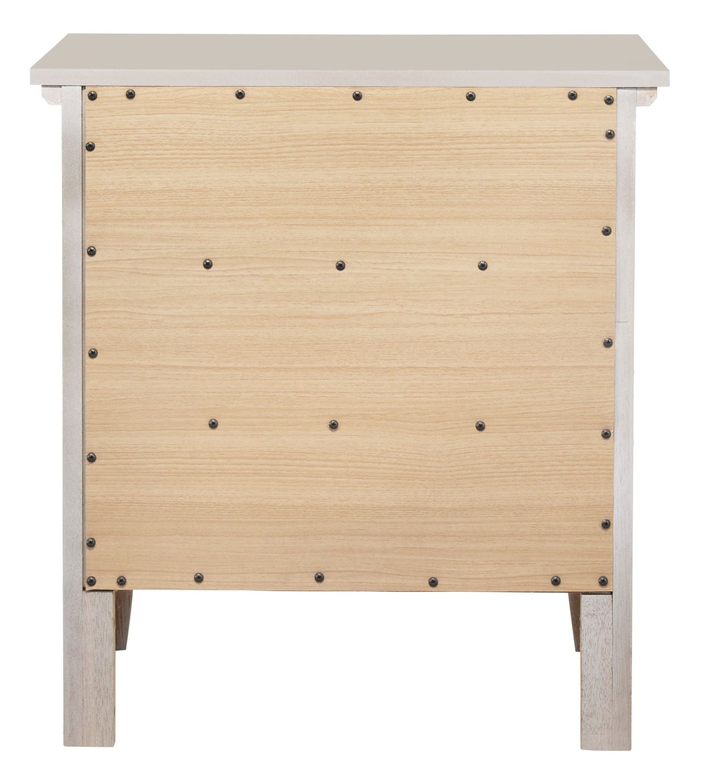 3 Drawer Nightstand - Silver Champagne