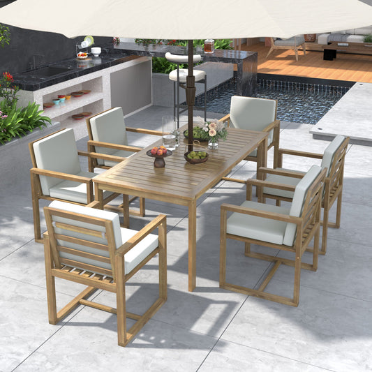 Patio Dining Set Outdoor Dining Table And Chair Set With And Removable Cushions For Patio