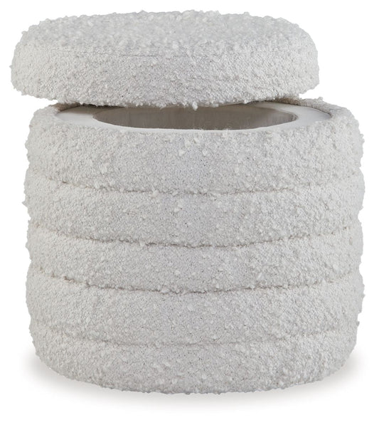 Duntler - Storage Ottoman - Ivory