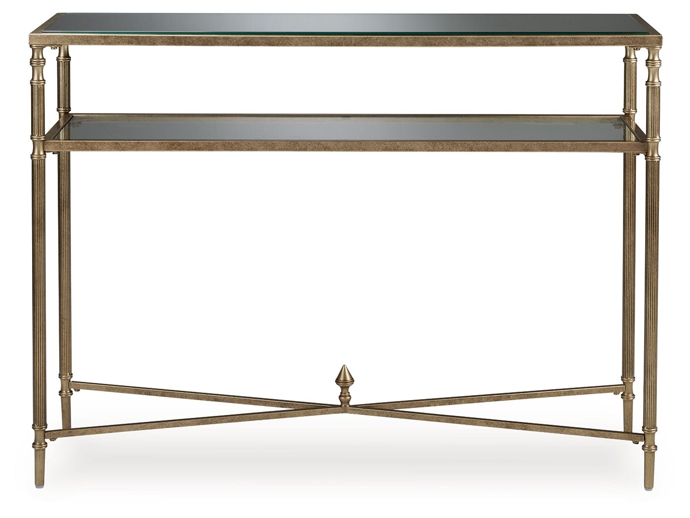 Cloverty - Sofa Table - Aged Gold Finish