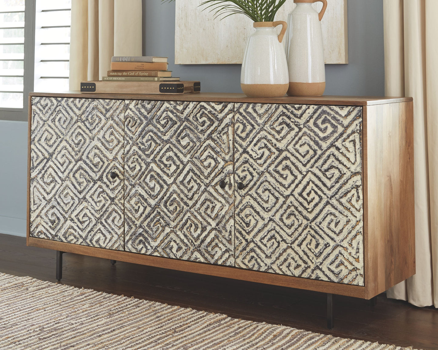 Kerrings - Accent Cabinet - Brown / Black / White