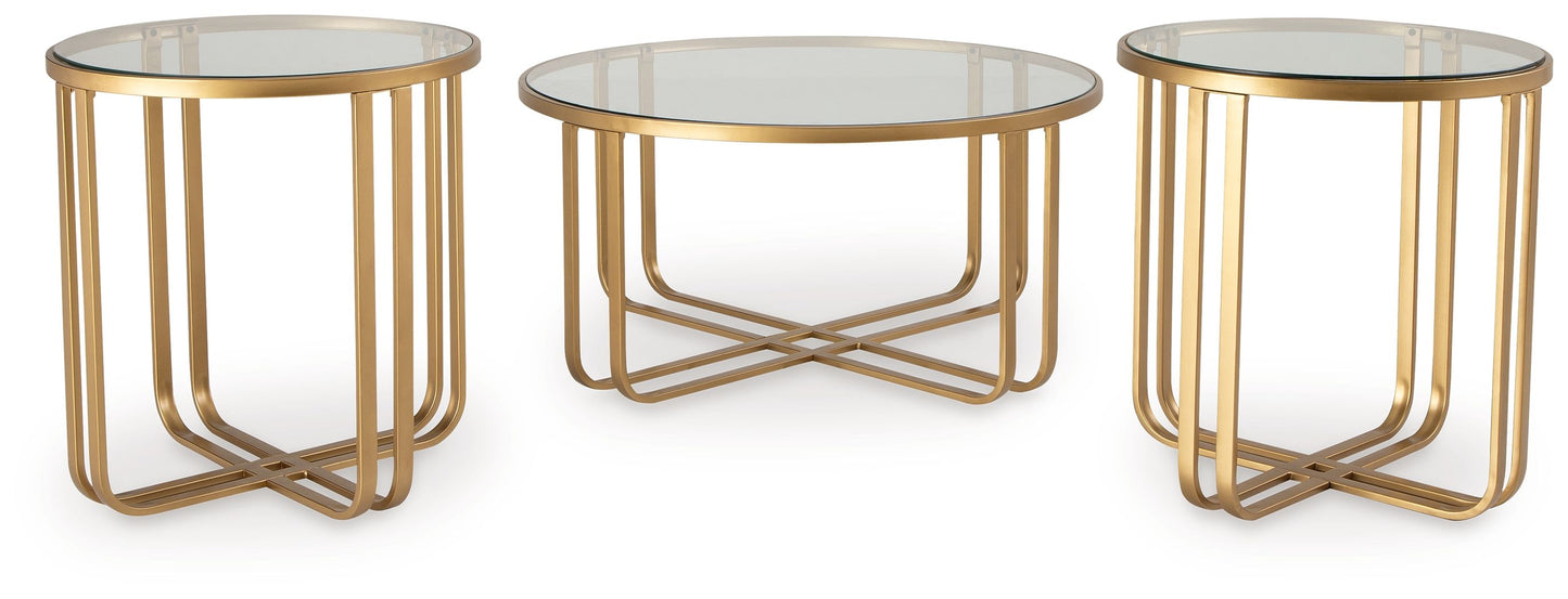 Milloton - Occasional Table Set (Set of 3) - Gold