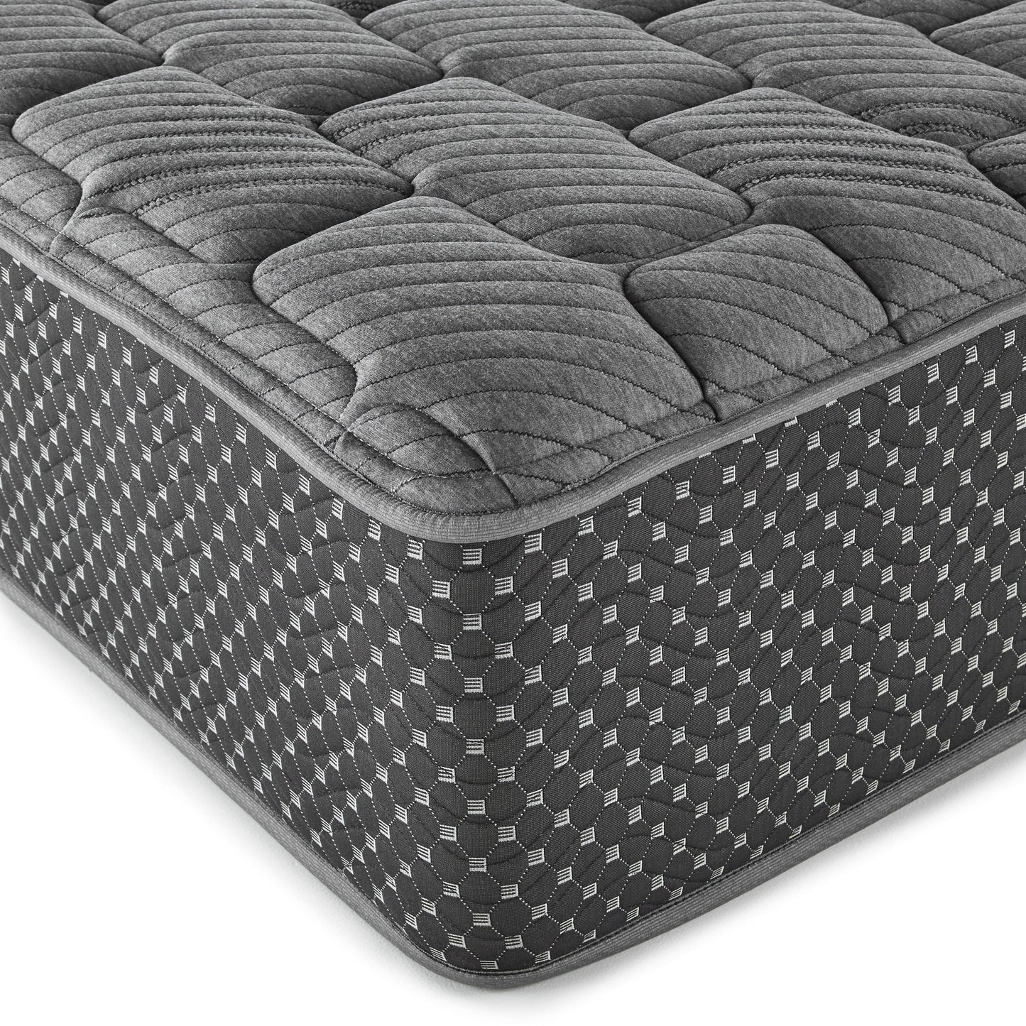 13" Queen Quilted Hybrid Mattress, Firm - Gray