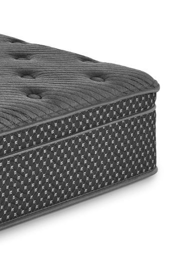 13" Queen Quilted Eurotop Hybrid Mattress, Plush - Gray