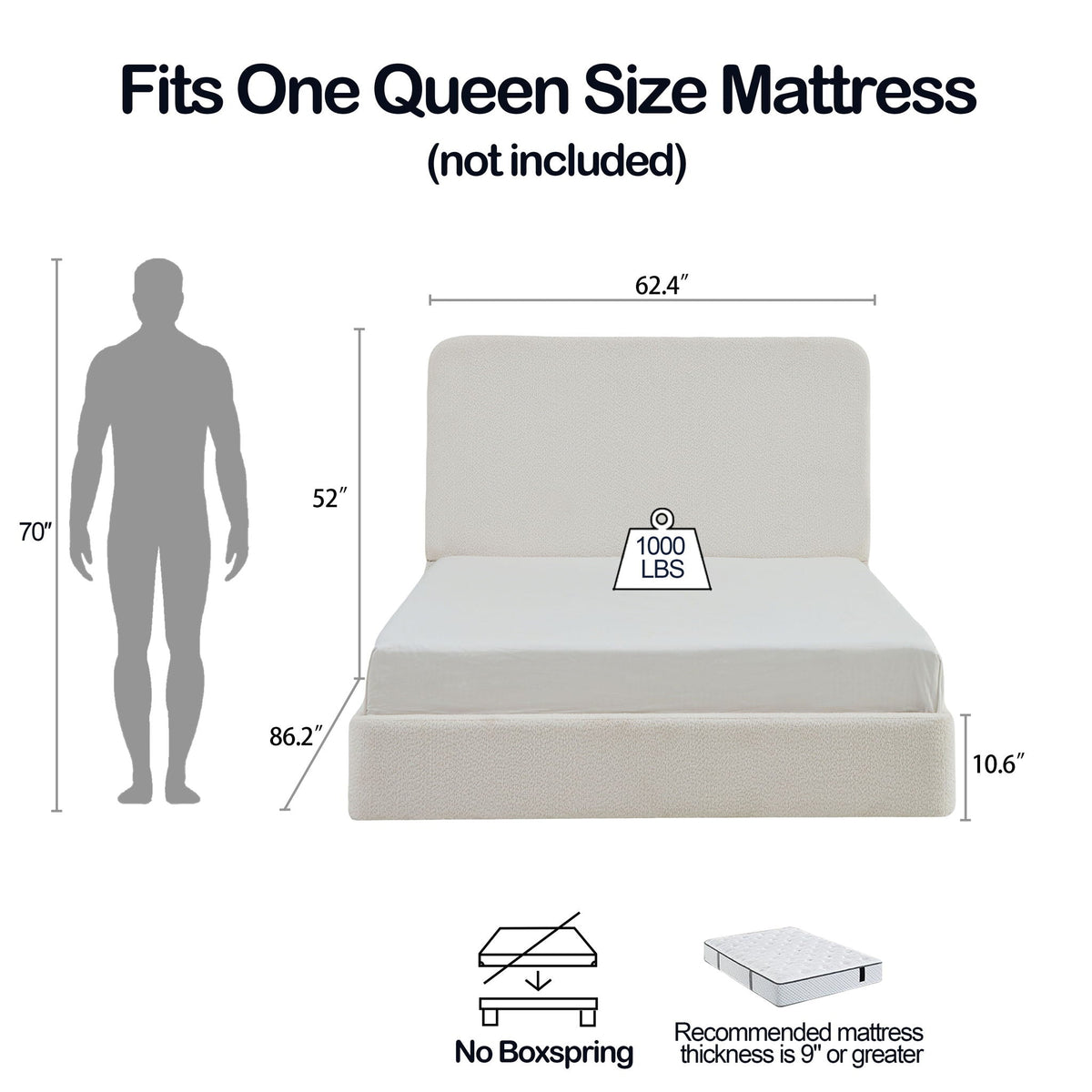 Canter - Tall Headboard Upholstered Bed