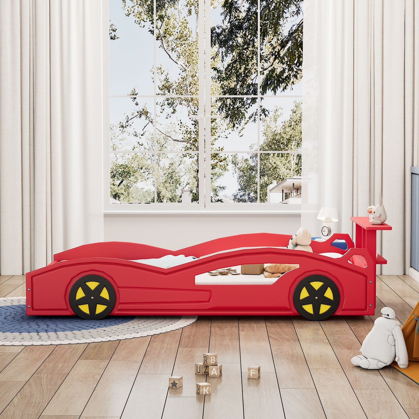 Race Car Platform Bed & Wheels