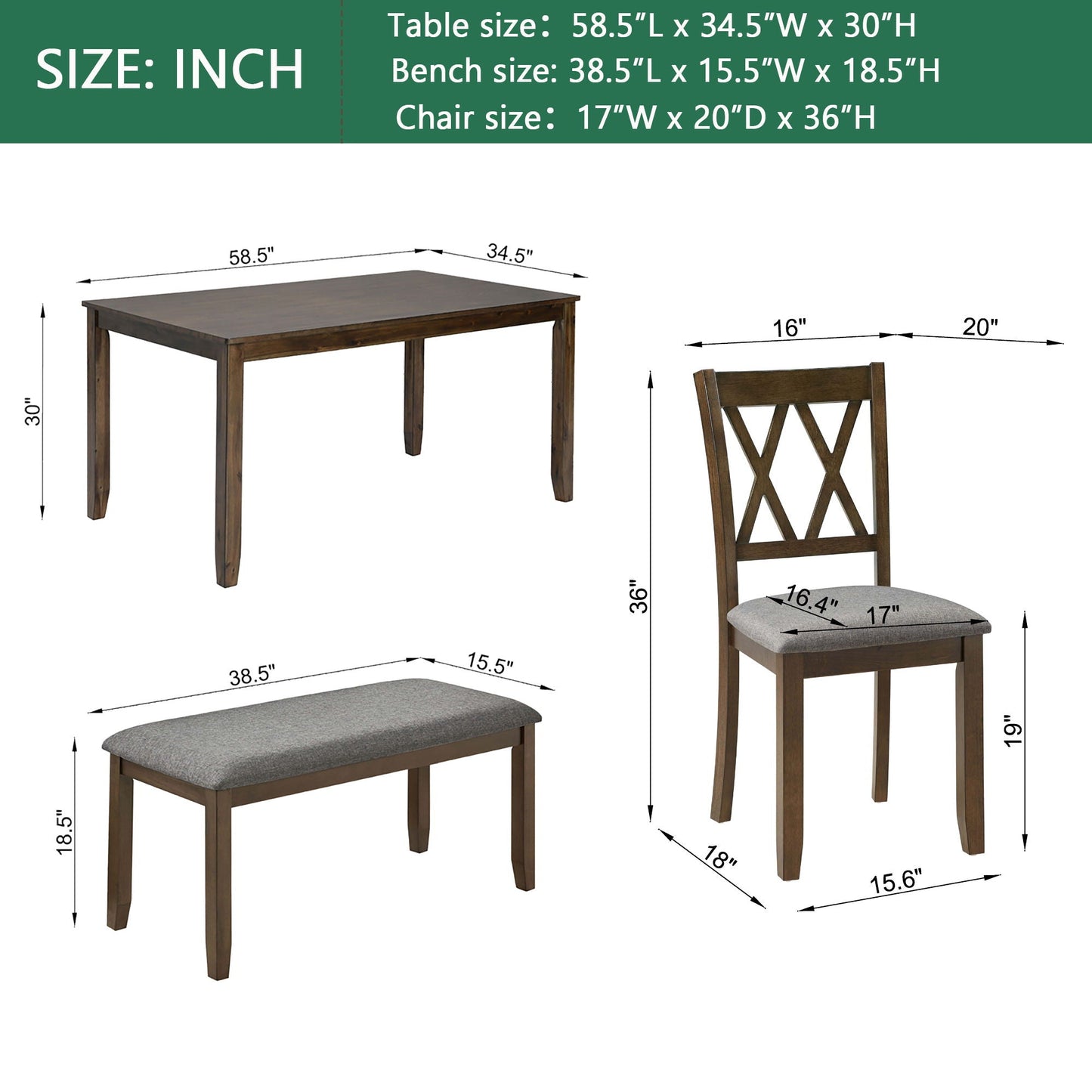 Modern Dining Set With Upholstered Chairs