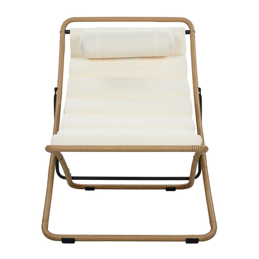 Outdoor Folding Chair With Adjustable Backrest (Set of 2)