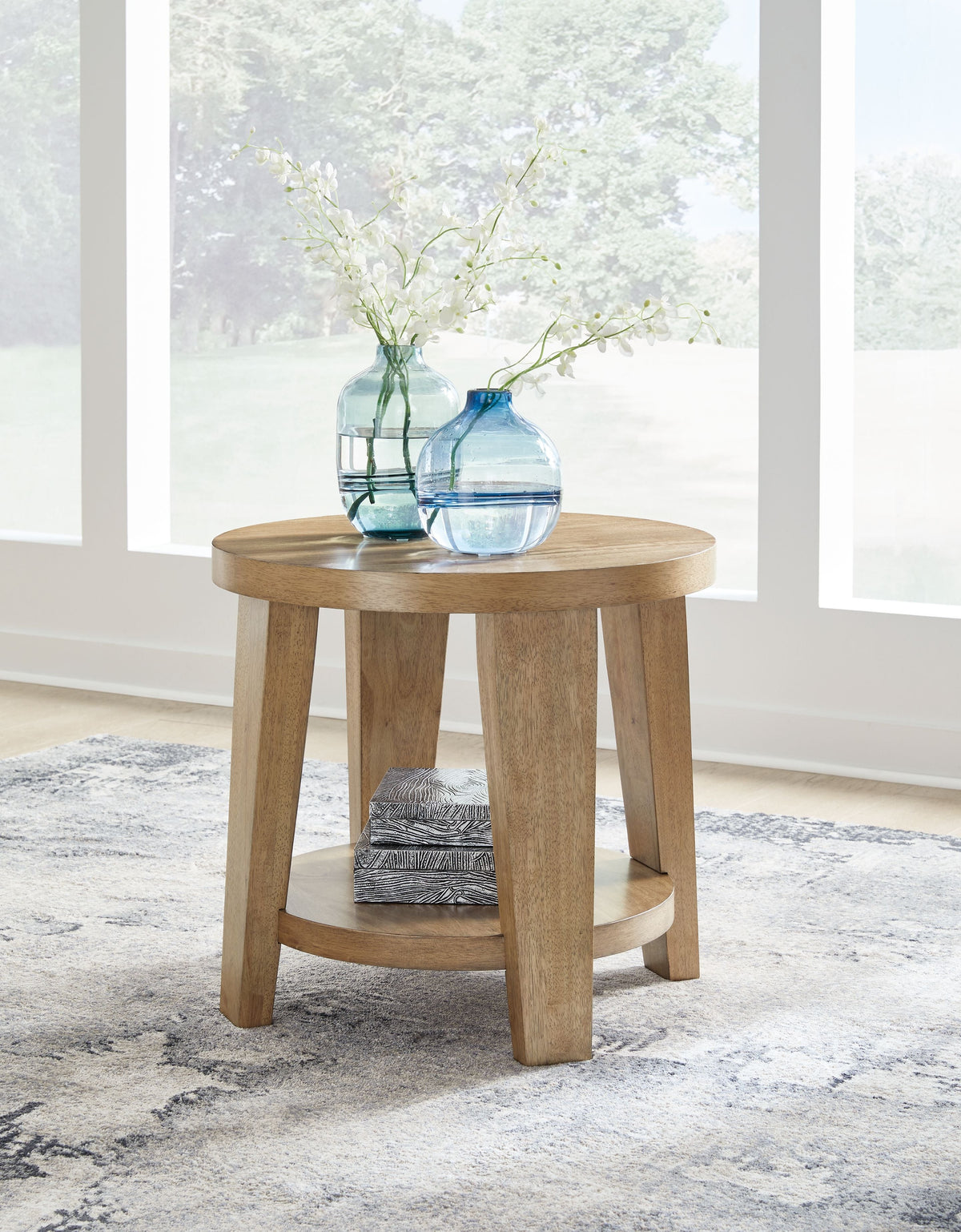 Kristiland - Round End Table - Light Brown