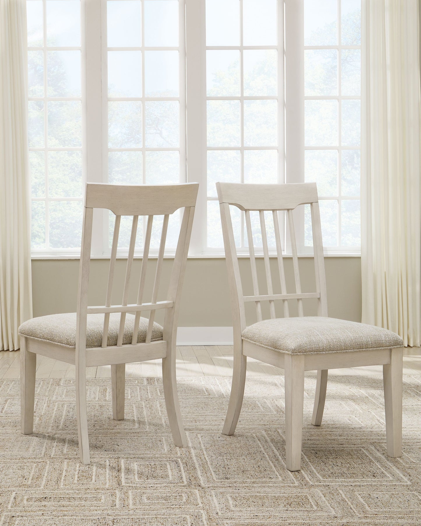 Shaybrock - Dining Upholstered Side Chair (Set of 2) - Antique White / Brown